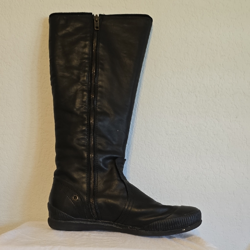 OTBT "Bayberry" Black Leather Winter Boots. Size 7.5M - Picture 7 of 16